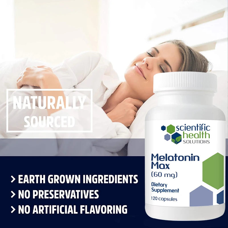 Mélatonine 60 mg — Format Haute Dose, Sans Gluten