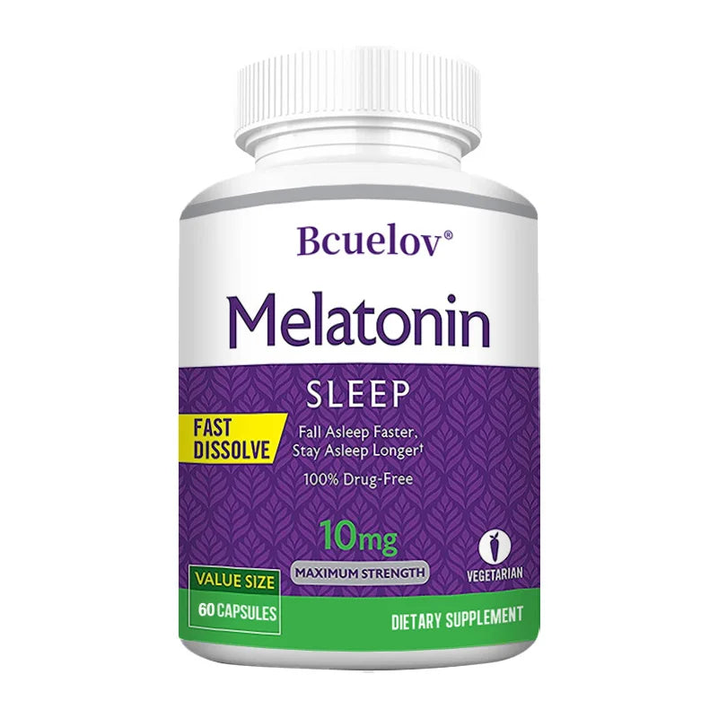 Mélatonine 10 mg — Aide Naturelle au Sommeil, Absorption Rapide