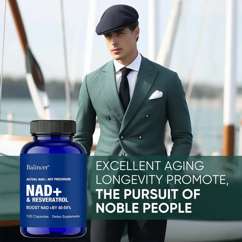 NAD+ Boost — Resvératrol & Vitamine B3, Soutien Cellulaire