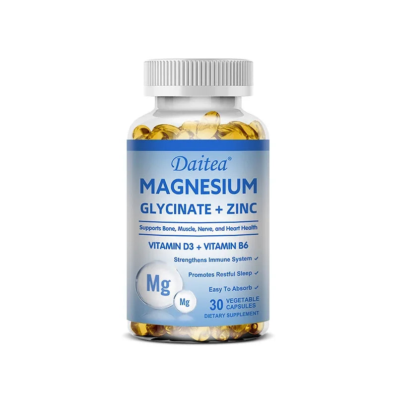 Magnésium & Zinc — Glycinate, Soutien Musculaire et Nerveux