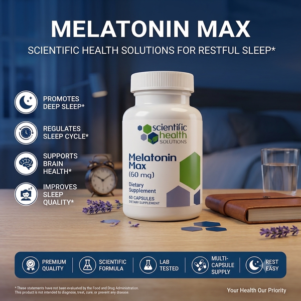 Melatonin 60 mg — High Dose Formula, Gluten-Free